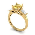 thumbnail image 2 of Clara Pucci 14K Yellow Gold 2.5ct Yellow Three-Stone Ring for Women, 2 of 7