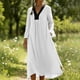 thumbnail image 5 of Vestido de Verano Casual de las Mujeres sin Mangas Gradual Vestido Largo con Cuello en V, Maxi Suelto Fluido para la Playa Y el Uso de Vacaciones, 5 of 8