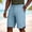 Sky Blue, variant on IROINNID Men's Solid Color Casual Sports Shorts with Zippered Pockets Elastic Drawstring Waist Lightweight Breathable Summer Gym Beach Vacation Daily Wear