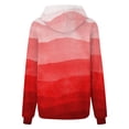 thumbnail image 5 of VEKDONE Long Sleeve Hoodie Sweatshirts for Women 2025 Clearance Sale Trendy Tie-Dye Drawstring Blouse with Pockets Teen Girl Outdoor Y2K Sweatshirt Red XXL, 5 of 5