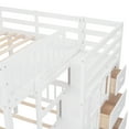 thumbnail image 6 of Harper & Bright Designs Full over Twin & Twin Bunk Bed for, Wood Triple Bunk Bed with Drawers and Safety Guardrails for Bedroom, White, 6 of 14