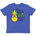 thumbnail image 3 of Inktastic Pineapple Hair Dont Care Youth T-Shirt, 3 of 5