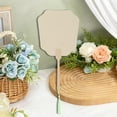 thumbnail image 4 of Unique Bargains Folding Fan 1 Pc Beige Long Handle Round Flying Fairy, 4 of 5