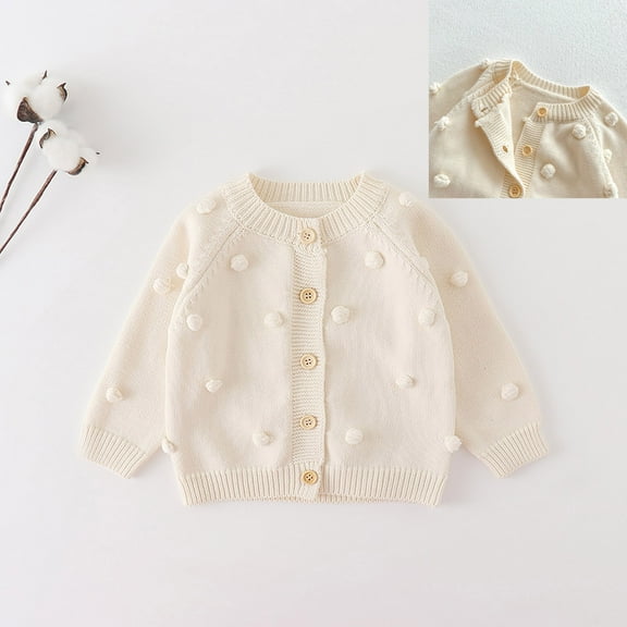 Boys Sweatshirts Long Sleeve Girls White Sweatshirt Crewneck Sweater Cardigans Tops Fall Winter Clothes Kids Clothes Girls Size 18-24M