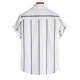 thumbnail image 5 of Camisa a rayas de un solo pecho con botones casuales para hombre Camisa hawaiana de manga corta Pompotops  oipoqjl48949, 5 of 9