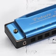 thumbnail image 3 of Armónica Llave de C Diatonic Harmonica Mouthorgan con ABS Cañas Espejo Diseño de la superficie 10 hoyos Blues Harmonica Perfecto para principiantes Estudiantes profesionales Kid Blue Tomshoo Armónica, 3 of 6