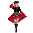 thumbnail image 2 of HOWPAY Halloween Costumes For Women Caribbean Pirate Cosplay Outfit Nautical Role Play Fancy Dress For Masquerade Party Stage Performance Event Halloween Costume S, 2 of 7