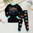 thumbnail image 2 of TOWED22 Toddler Baby Girl Fall Winter Outfit Print Long Sleeve Sweatshirts and Stretch Pants Infant Girl Clothes Size:1-2 Y,Color:Black, 2 of 9
