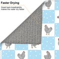 thumbnail image 4 of Dish Drying Mat, Plaid Cartoon Cute Chicken Highly Absorbent Drying Matt Kitchen Counter, Dish Mat Drying Pad Dishes Drainer Mats for Kitchen Counter or Sink, 16 x 18 inch, 4 of 6