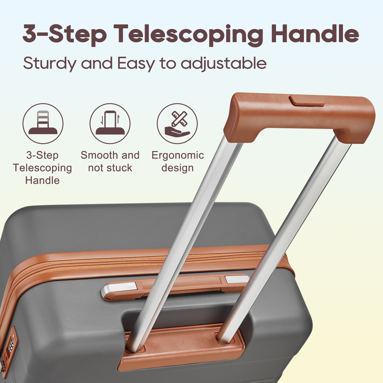 imiomo Durable Carryon Luggage, 3pc Set with 20in Suitcase, Spinner Wheels, TSA Lock, and Extra Stor(图2) imiomo Durable Carryon Luggage, 3pc Set with 20in Suitcase, Spinner Wheels, TSA Lock, and Extra Stor(图2)