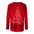 thumbnail image 4 of Sevevn Women's Christmas Printed Round Neck Long Sleeve Loose Top Christmas Gift, 4 of 5
