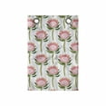 thumbnail image 1 of Floral Hanging Pocket Organizer, Layout of Protea Flowers Vertically Assorted Garden Art, Printed Polyester Storage Bag with Pockets, 14" x 20", Rose Pale Ruby, 1 of 2