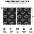thumbnail image 2 of Blackout Kids Curtains,Game Controller Black Pattern Children's Insulated Curtains Set Of 2,Bedroom Essentials,Toddler Room Decor 52"x63", 2 of 5