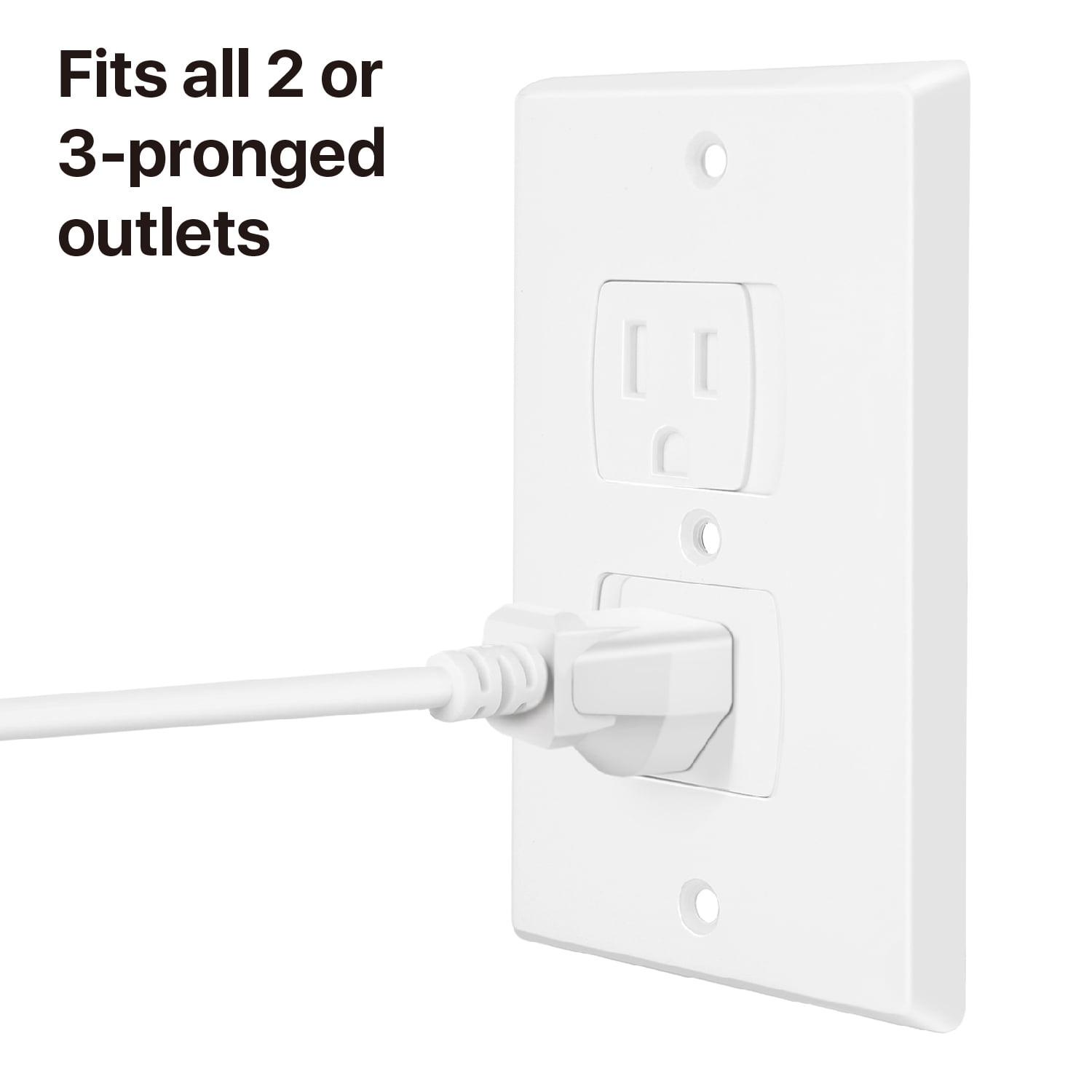 Hardware Included MooMoo Baby Collection Electrical Outlet Covers Universal Self-Closing Outlet Plugs,Child Safety Guards Socket Plugs Protector,BPA Free,4 Pack 