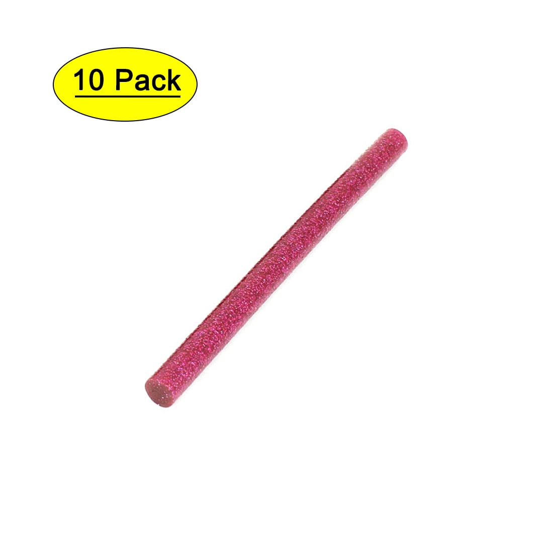 Unique Bargains Red 7mm x 100mm Glitter Electric Hot Melt  Glue Adhesive Stick 10 Pcs