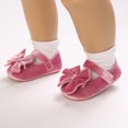 thumbnail image 4 of Yoyauz Baby Girl Mary Jane Shoes Anti Slip Rubber Sole Ballet Slippers Princess Dress Wedding Shoes Newborn Kids Shoes Toddler Shoes（0-12 Month）, 4 of 7
