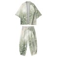 thumbnail image 1 of Men's Lightweight Print Cardigan Suit Set Comfortable Open Front Knit Sweater Outfit For Daily Wear Spring Summer Fall Casual Stylish Versatile, 1 of 4