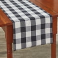 thumbnail image 2 of Park Designs Buffalo Check Backed Table Runner - 54''L - Black & Cream, 2 of 4