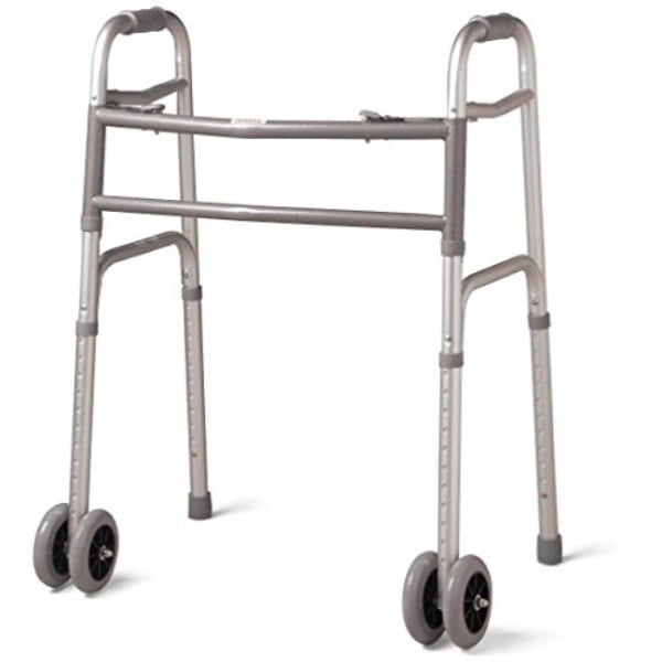 bariatric heavyduty folding walker with wheels for seniors, adults