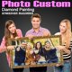 thumbnail image 2 of HOMFUN-Cuadro de diamante con foto personalizada, imagen de diamantes de imitación 5D artesanal, bordado de diamantes, punto de cruz 3D, decoración de la boda del hogar ZX, 2 of 4