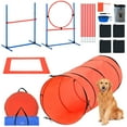 thumbnail image 1 of VEVOR Dog Agility Training Equipment 5 PCS Combination Set with Hurdles Tunnel, 1 of 9