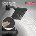 thumbnail image 4 of Delta Rp101846 Modern 1.75 GPM Square Single Function Shower Head - Black, 4 of 6