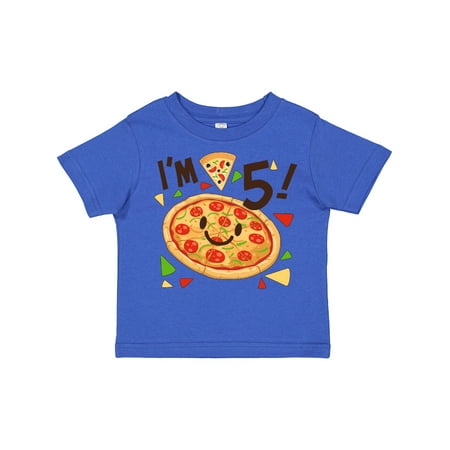

Inktastic I m Five! Pizza Birthday Party Gift Toddler Boy or Toddler Girl T-Shirt