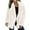 White, variant on Women's Fashionable Solid-Color Lapel Mid-Length Plush Coat for Fall and Winter, Warm and Elegant, Winter Clothes for Women,Army Green,L