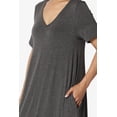thumbnail image 5 of TheMogan Women's PLUS Soft Jersey Oversized V-Neck Short Sleeve Maxi Dress W Pocket, 5 of 6