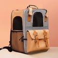 thumbnail image 1 of Large Capacity Pet Backpack for Cats & Small Dogs, Ventilated Travel Carrier with Reflective Strip, Foldable Design, 32x22x42cm, 1 of 13