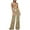 Gold, variant on Womens Work Pants Elastic Waist Ladies Solid Color Bright Silk Pressed Silver Wide Leg High Waist Straight Leg Trousers Dressy Casual White L