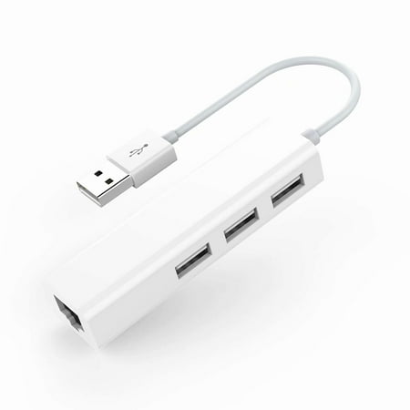 ZMART 3 USB Ports Hub with RJ45 LAN Adapter Laptop Ethernet Dock Network Extender Compatible MacBook Air/Pro (Previous Generation), Chromebook, Windows Laptop, More (Best Usb Ethernet Adapter For Macbook Air)