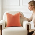 thumbnail image 6 of Teddy Fleece Throw Pillow Cover 18x18 Faux Lamb Sherpa Cushion Cover Soft Curly Plush Decorative Pillowcase For Couch Sofa Bed Living Room Decor, 6 of 7