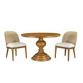 thumbnail image 7 of My Texas House Perry Round Dining Table with Warm Brown Finish and Pedestal Base, 7 of 7