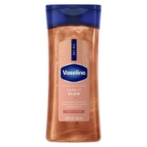 Vaseline Glazed & Glisten Shimmering Body Gel Oil Sunlit Glow, with Vanilla & Cocoa Butter, 6.8 oz