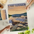 thumbnail image 3 of Lantern Press 1000 Piece Jigsaw Puzzle, Lake Superior, Ontario, Canada, Lake Sunrise Scene, 3 of 5
