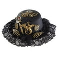 thumbnail image 3 of Moda Steampunk Top Hat Party Punk Gothic Mujeres Hombres Cosplay Pirata Disfraz Favores Funky Novedad Fedoras Photo Props Suministros Headwear Sunnimix sombreros de copa steampunk, 3 of 8