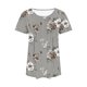 thumbnail image 3 of Fiudx Tops para Mujer Top Estampado con Cuello Redondo y Manga Corta Informal para Mujer a La Moda, 3 of 3