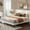 White, variant on Full Size Bed Frame with Wingback Headboard and Under Bed Storage, 850lbs, White