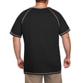 thumbnail image 3 of GIRUNS Big and Tall Henley Shirts for Men Short Sleeve Cotton Casual T Shirt with Button Placket Black 3X, 3 of 6