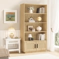 thumbnail image 4 of Qinaqin 5-Tier Boho-Style de Profundidad Madera Bookshelf con Rattan cm Profundidadoors Ideal Alto Almacenamiento para Living Sala Dormitorio Oficina en Casa o Kitchen, 4 of 7
