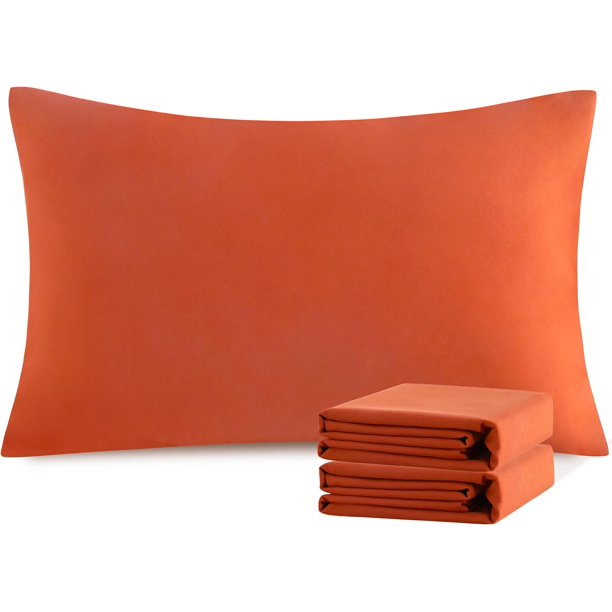NTBAY Juego de 2 fundas de almohada estándar, 100% microfibra cepillada de 1800 hilos, súper suaves y acogedoras, resistentes a las arrugas, la decoloración y las manchas con cierre de sobre, fundas d