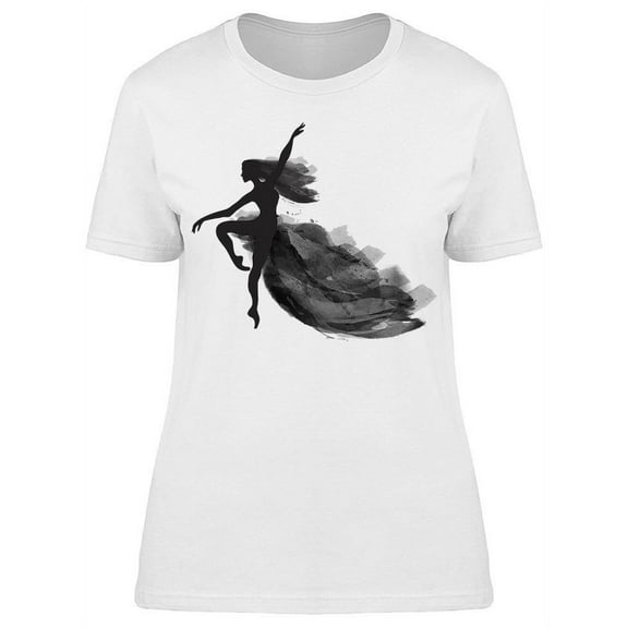 Jumping Ballerina Watercolored T-Shirt Women -Image by Shutterstock, Female Medium