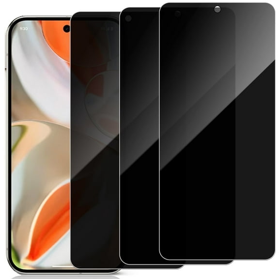 ZYQEEE Privacy Screen Protector Compatible for Google pixel 9 pro - 6.3", Anti-Spy Tempered Glass Protective Film,Easy Install Bubble-Free,Case Friendly,3 Pack