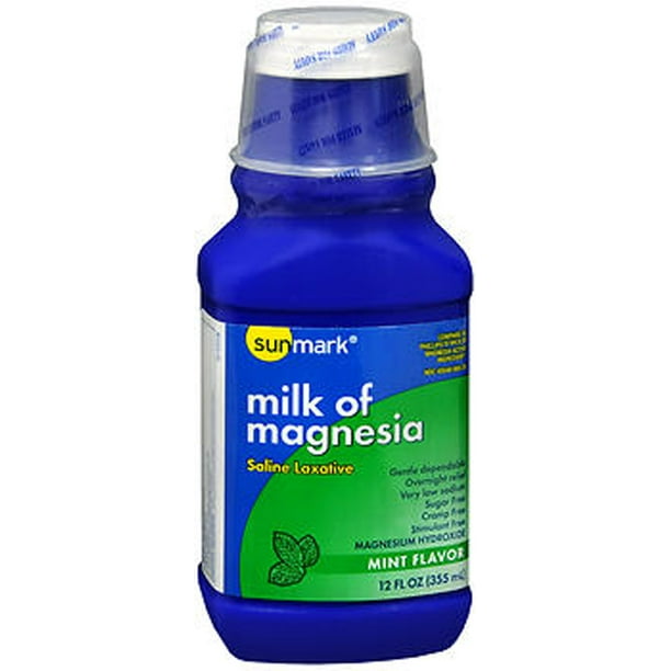 Sunmark Mint Milk of Magnesia Saline Laxative, 12 Fl. Oz.