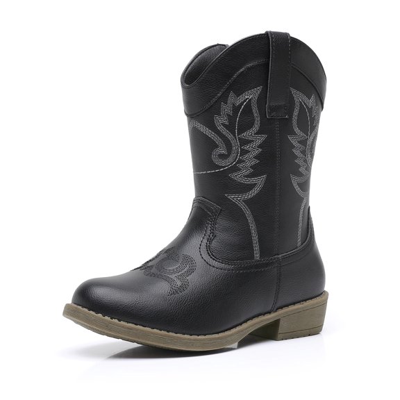 Blikcon Kids Cowboy Boots Girls Mid Calf Western Cowgirl Boots Side Zipper (Toddler/Little Kid/Big Kid)