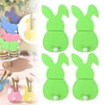 thumbnail image 2 of CoreLiving Easter Rabbit Felt Tableware Cutlery Holder Bunny Shaped Silverware Pouch Utensil Wraps for Spring Brunch Dinner Napkin Rings Kitchen Accessories, 4 Pieces, 2 of 9