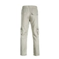 thumbnail image 1 of Men‘s Cargo Pants Pure Color Slim Fit Zipper Elastic Pocket Breathable Trousers, 1 of 8