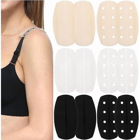 12pcs Silicone Bra Strap Cushions,Anti Slip Shoulder Pads for Women, Soft Gel Strap Holders to Prevent Slipping