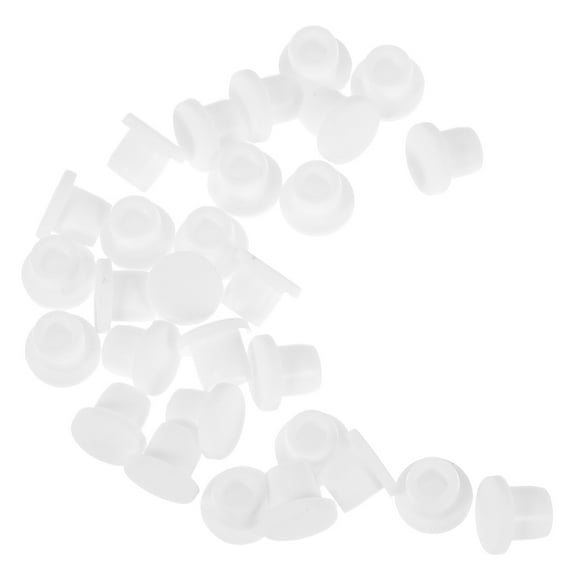 WHAMVOX 28pcs White Silicone Drain Stoppers Safe Prevent Water Overflow Flexible For Different Hole Sizes For Sinks And Bathtubs